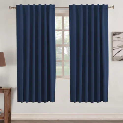 Miniatura 56 de Turquoize Cortinas Opacas para Tratamiento de Ventana con Trabillas Traseras para Sala de Estar/Dormitorio, Tratamientos de Ventana con Aislamiento