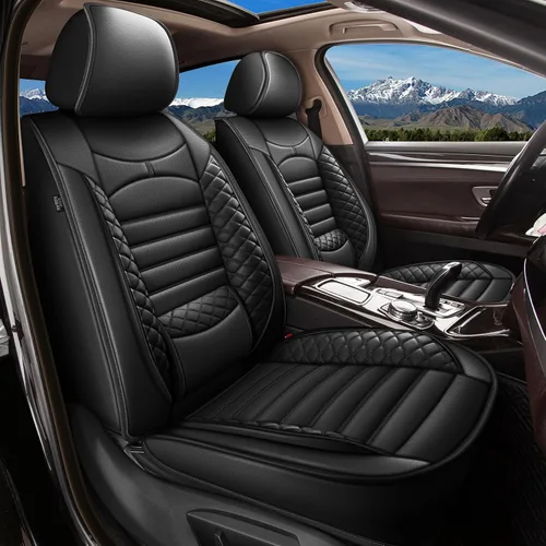 Miniatura 19 de Fundas de asiento de auto para Ford Fusion 2010-2020: juego completo de fundas protectoras de asiento impermeables de piel sintética compatible