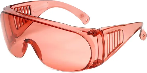 Miniatura 17 de Calabria 1003 Gafas de seguridad grandes que se ajustan sobre anteojos graduados Fitover para hombres y mujeres, envolventes, tintadas, Anaranjado
