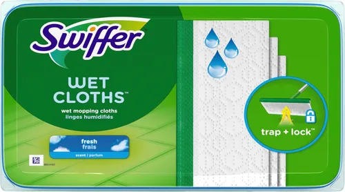 P&G Swiffer - Repuesto de almohadilla para trapeador húmedo, aroma fresco de ventana abierta, 24 unidades (paquete de 6)