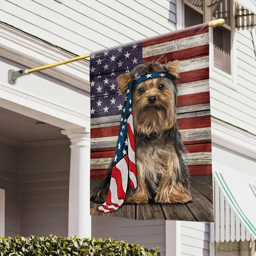 Miniatura 18 de FLAGWIX Banderas de perro patriota americano, bandera de perro labrador retriever de doble cara, decoración para el hogar, exterior, bandera