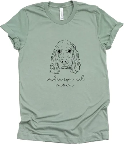 Miniatura 8 de Verita Culture Cocker Spaniel Mama Graphic T-Shirt Women Dog Mom Owner Gift T-Shirt New Puppy Adoption T Shirt White