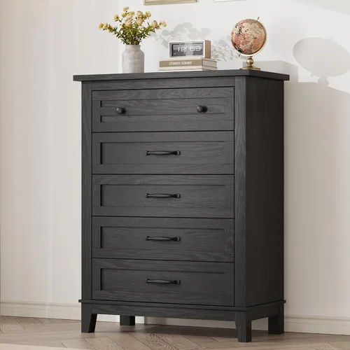 Miniatura 19 de GarveeHome Cómoda de 6 cajones para dormitorio, cómoda de 47 pulgadas de ancho con almacenamiento independiente, baúl de almacenamiento de madera
