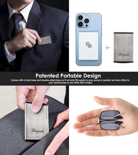 Miniatura 5 de SKYOAK Gafas de Sol de Lectura Plegables Irrompibles Evolucionadas para Mujeres y Hombres con Bloqueo de Luz Azul Anti UV Anti Fatiga Ocular