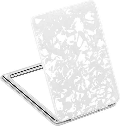 Miniatura 9 de Espejo de tocador compacto para hombres, negro, espejo de maquillaje de viaje para bolso de mano, bolsillo, cartera, espejo cosmético portátil
