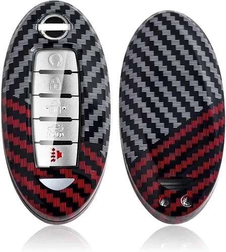 Miniatura 15 de Xotic Tech - Funda de TPU plateada con 4 botones impresos, compatible con Nissan Sentra Versa Armada Leaf Titan Altima GT-R 370Z Maxima Infiniti Q50