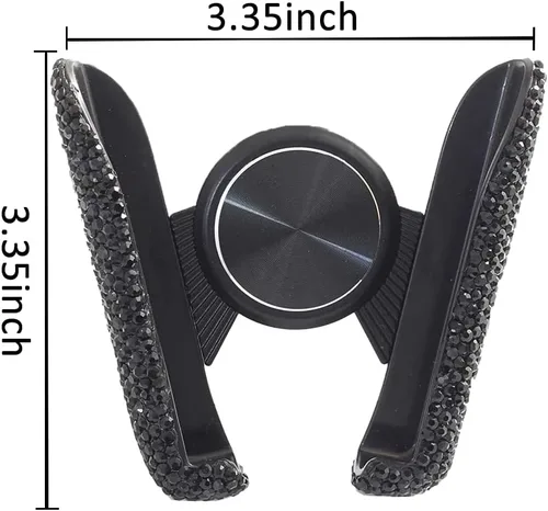 Miniatura 2 de SUNCARACCL - Soporte para teléfono de coche Bling, montaje automático para salida de aire del salpicadero mini, soporte universal ajustable de 360°