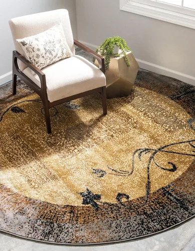 Miniatura 14 de Unique Loom Barista Collection - Alfombra Excelsa (octágono de 6 pies 1 pulgada, beige/marrón)