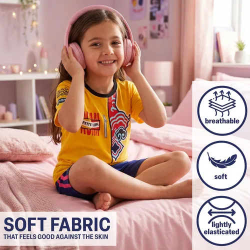 Miniatura 3 de Get Trend KPop Demon Hunters - Conjunto de pijama para niñas, camiseta y pantalones cortos de manga corta con licencia oficial, 2 piezas, ropa