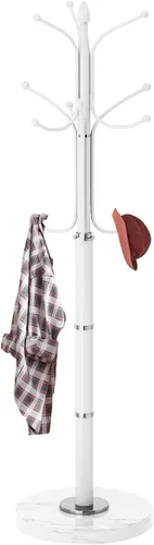 Miniatura 9 de Perchero de Metal con Soporte, Perchero Moderno Independiente con Base de Mármol Natural, Perchero y Árbol de Pasillo para Colgar en Entrada