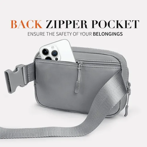 Miniatura 3 de Unisex Mini Belt Bag with Adjustable Strap Small Fanny Pack for Workout Running Traveling Hiking