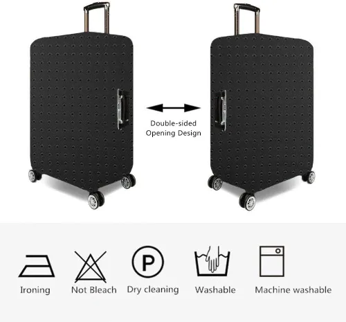 Miniatura 2 de Protector de equipaje de viaje protector de maleta lavable antiarañazos fundas de equipaje de elastano Negro XL Fit 31-32 Inch Luggage