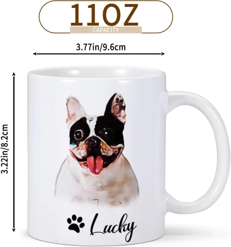 Miniatura 8 de Taza personalizada para perro con foto y nombre, taza de café personalizada para perros y gatos, taza de café personalizada, taza de imagen