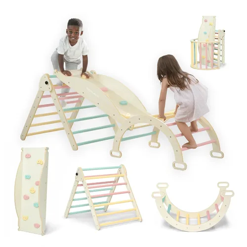 Delta Children Lil' Climber Gym - Gimnasio de escalada en interiores / gimnasio de la jungla para niños - Juguete Montessori con arco