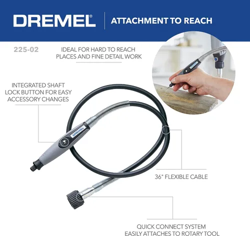 Miniatura 10 de Herramienta rotativa Dremel Mfg 575 con accesorio para ángulo recto