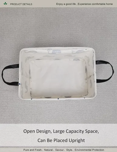 Miniatura 4 de Cesta de lavandería plegable rectangular, canasta de lona, cesta para guardería, adecuada para niños, oficina, dormitorio, ropa, almacenamiento