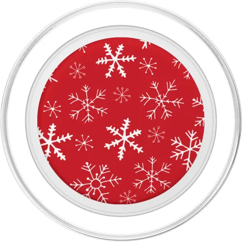 Miniatura 2 de Bonito patrón de copos de nieve rojos y blancos para Navidad e invierno, PopSockets MagSafe PopGrip para iPhone