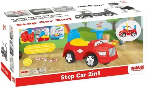 Miniatura 3 de Dolu Juguete y andador 2 en 1 para niños pequeños, a partir de 12 meses, diseño duradero con sonido de bocina y compartimento de almacenamiento