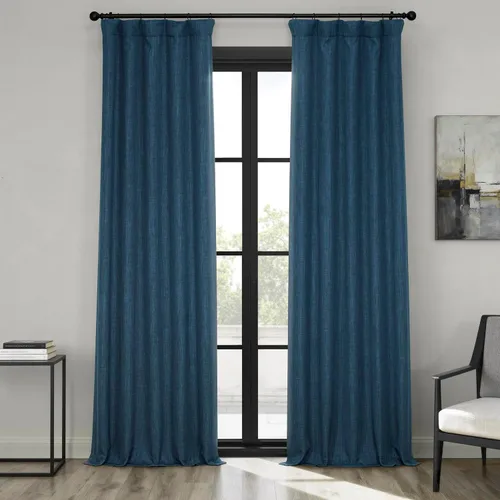 Miniatura 37 de HPD Half Price Drapes - Cortinas de lino sintético para sala de estar (2 paneles) - 100 pulgadas de ancho x 84 pulgadas de largo - Cortinas
