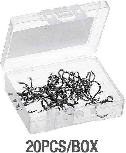 Miniatura 8 de DONQL Anzuelos de pesca Gancho de agudos de acero de alto carbono Ganchos agudos Super Sharp Solid Triple Barbed Fish Hook