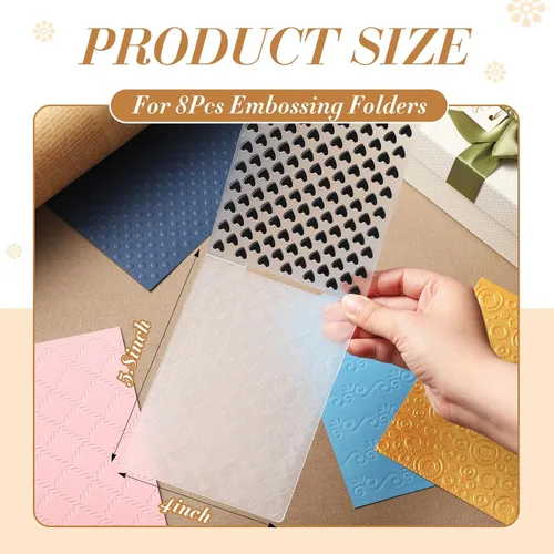 Miniatura 2 de Geiserailie 8 carpetas de estampado en relieve 2d/3D, plantilla de máquina de estampado en relieve, carpeta de tarjetas de papel para hacer