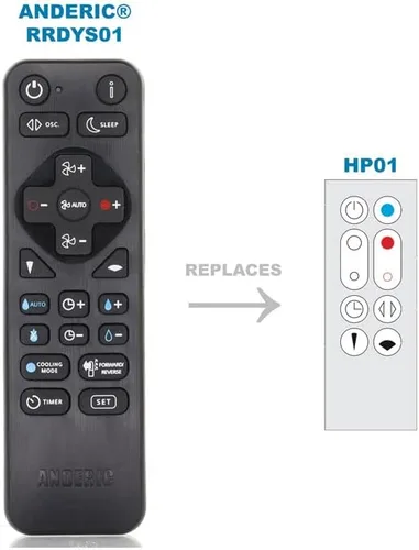 Miniatura 4 de Mando a distancia universal para ventilador purificador Dyson HP01 Pure Hot+Cool - Reemplaza HP01, 967197-13, 967197-12, 967197-14 - Anderic