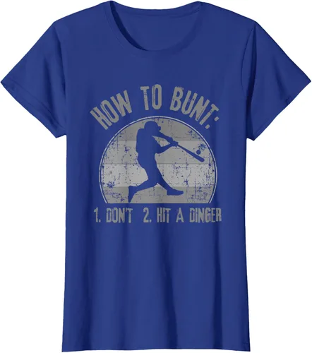 Miniatura 60 de Cómo Bunt Don't Hit A Dinger - Camiseta divertida de béisbol y sóftbol, Negro, S