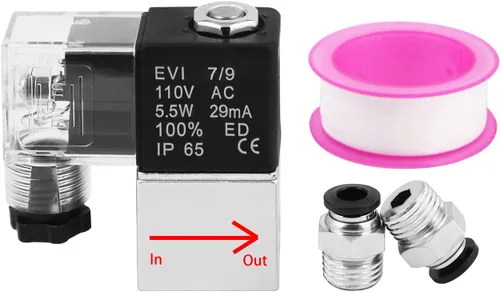 Miniatura 7 de Electroválvula eléctrica 12V DC 1/4" NPT válvula de aire normalmente cerrada