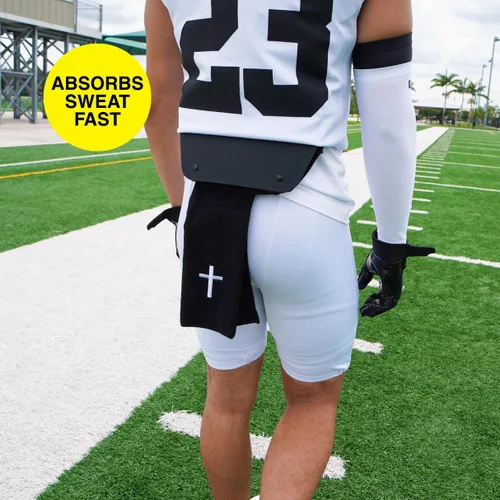 Miniatura 2 de SLEEFS Toalla de Fútbol Americano - Toalla de Algodón para Quarterback QB para el Campo de Fútbol Americano - Cierre Bi-Fold de Gancho y Velcro