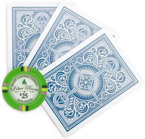Miniatura 3 de Claysmith Gaming Bluff Canyon Poker Chip - Compuesto de arcilla pesada de 0.48 oz, paquete de 50 Verde ($25 Green)
