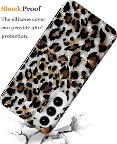 Miniatura 7 de J.west Funda para Samsung Galaxy S23 Plus de 6.6 pulgadas, Funda de Lujo con Estampado de Leopardo y Guepardo, Diseño Translúcido y Nacarado, Funda