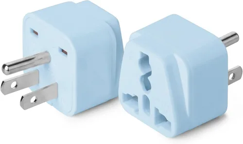 Miniatura 17 de Bates - Adaptador universal de enchufe de viaje, paquete de 2, convierte enchufes de la UE/Reino Unido y Asia a enchufe de EE. UU., adaptador