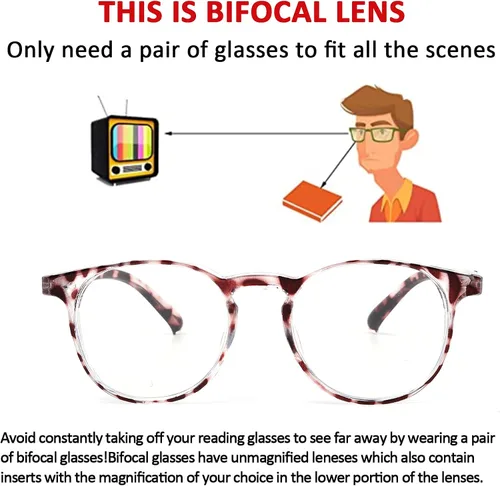 Miniatura 4 de 2 Pack Blue Light Reading Glasses Bifocal Safety Glasses