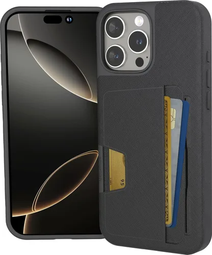 Miniatura 49 de Smartish Funda tipo cartera para iPhone 13 Pro – Wallet Slayer Vol. 2 [delgada + protectora] tarjetero con función atril - Black Tie Affair