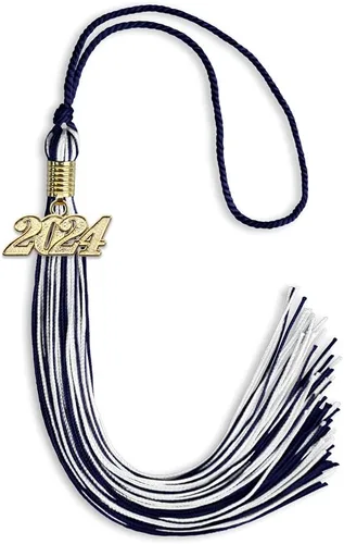 Miniatura 276 de Endea Graduation - Borla de doble color mixto con fecha dorada (negro/dorado antiguo, 2021)