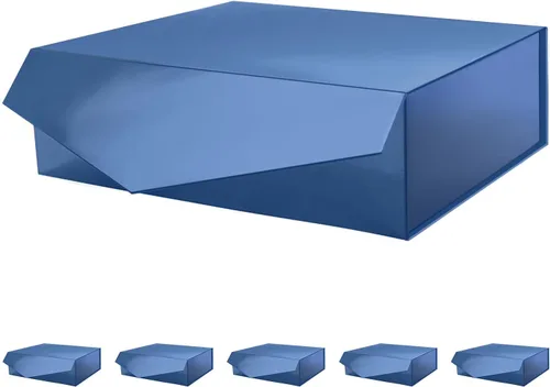 Miniatura 24 de PACKHOME Caja de regalo de 9 x 6.5 x 3.8 pulgadas, caja plegable rectangular con tapa magnética para embalaje de regalo (rosa mate, textura de grano)