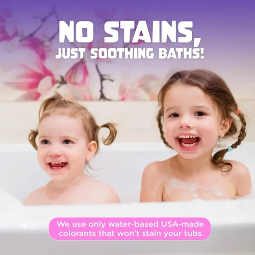 Miniatura 7 de Bombas de baño de unicornio para niñas con juguetes esponjosos sorpresa en el interior de Two Sisters - Grandes bombas de burbujas para niños