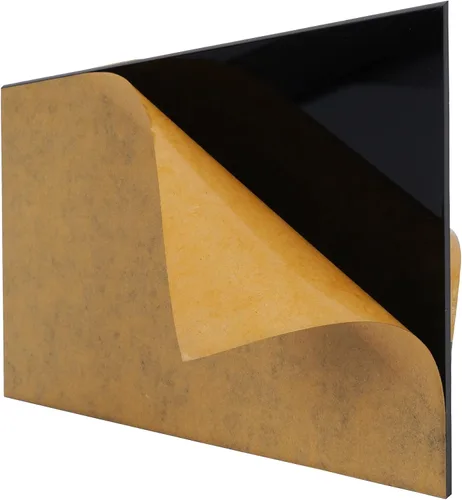 Paquete de láminas acrílicas negras brillantes de 1/8 de pulgada de grosor fundido de 12 x 12 pulgadas, tablero de plástico acrílico transparente