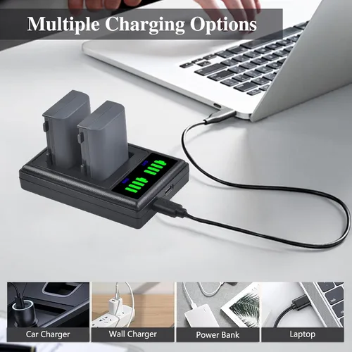 Miniatura 3 de Paquete de 3 baterías NB-2L NB-2LH y cargador USB dual NB2L para Canon DC301, DC310, DC320, DC330, DC410, DC420, Elura 40, 50, 60, 65, 70, 80, 85