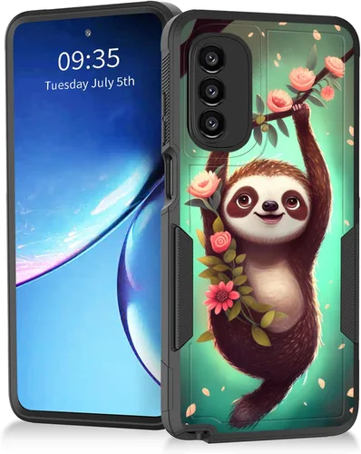 Miniatura 25 de Para Moto G Power 2022 – Funda protectora resistente de doble capa de policarbonato duro híbrido de goma suave a prueba de golpes – Ciervo