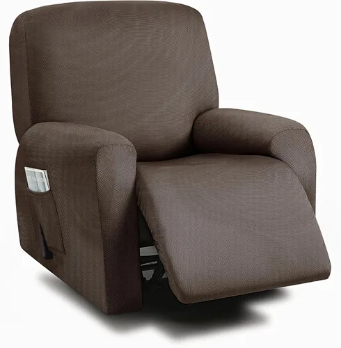 Miniatura 14 de ULTICOR Fundas para Sofá Reclinable de 8 Piezas, Fundas Elásticas de Hilo Teñido para Sofá Reclinable de 3 Cojines, Fundas Deslizables para Sofá