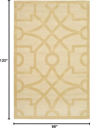 Miniatura 2 de Martha Stewart Collection by SAFAVIEH MSR4612B - Alfombra hecha a mano de lana con calado de 8 x 10 pies Grava