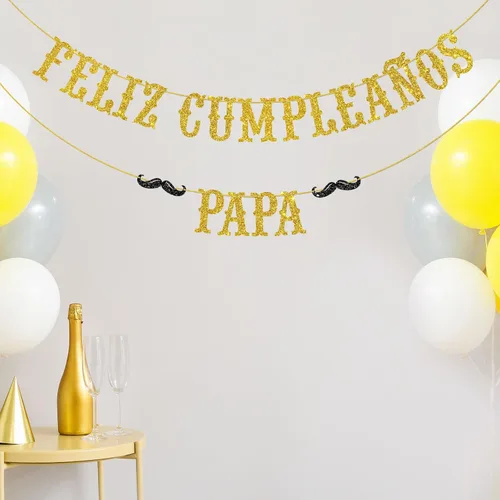 Miniatura 7 de Cartel de Feliz Cumpleaños con texto en inglés «Happy Birthday Dad» en español «Happy Birthday Dad, Mexican Party Them» para hombre, cumpleaños, día