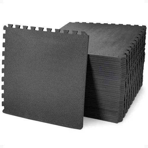 Miniatura 26 de BalanceFrom Baldosa de Espuma EVA Entrelazada para Ejercicio de 24 x 24 pulgadas – Suelo de Rompecabezas Antideslizante para Gimnasio en Casa, Azul