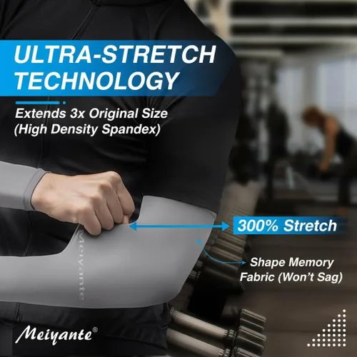 Miniatura 7 de Mangas de brazo para hombres y mujeres de trabajo, 1 par de protección solar UV UPF manga larga tatuaje cubre mangas para cubrir las mangas