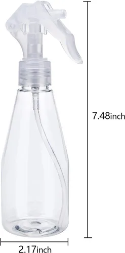 Miniatura 2 de 9 botellas de plástico con atomizador, pequeñas botellas vacías de 7 onzas líquidas, pulverizador de gatillo recargable de plástico de niebla fina