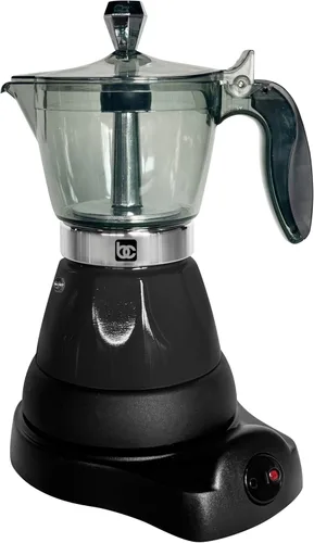 Bene Casa Cafetera Eléctrica Portátil de Espresso Negra, 1-3 Tazas/Shots (1, NEGRO)