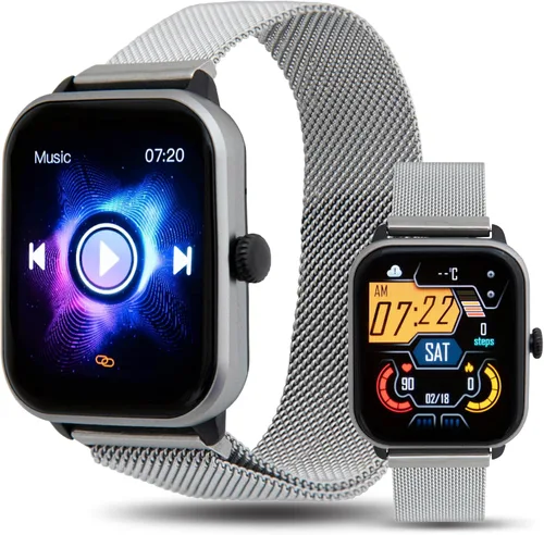 Miniatura 11 de iWatch® Reloj inteligente con llamadas Bluetooth, pantalla AMOLED de 1.85 pulgadas, seguimiento de fitness y sueño, reloj inteligente impermeable