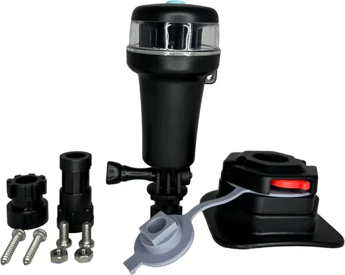 Pactrade Marine Luces de navegación para barcos LED - Luces de navegación rojas y verdes alimentadas por batería para barcos - Adaptador y soportes