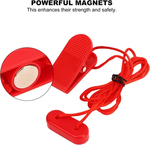 Miniatura 2 de Llave de seguridad magnética para cinta de correr, interruptor seguro magnético, bloqueo de seguridad de repuesto universal para cintas de correr